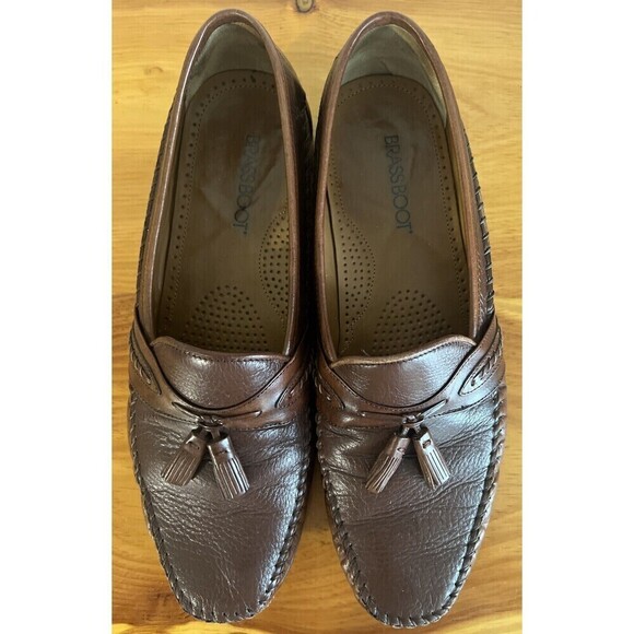 EUC Brass Boot Tassel Soft Brown Leather‎ Shoes Men’s 11.5 M - Picture 1 of 8